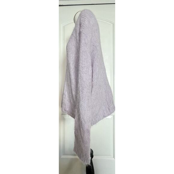 FREE PEOPLE Alpaca Wool Knit Pullover Sweater Lavender Purple Designer Slouchy M - Picture 3 of 9